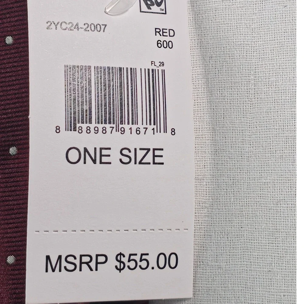 Tayion Mens Tie One Size Dark Red Kappa Alpha Polka Dot Necktie NWT